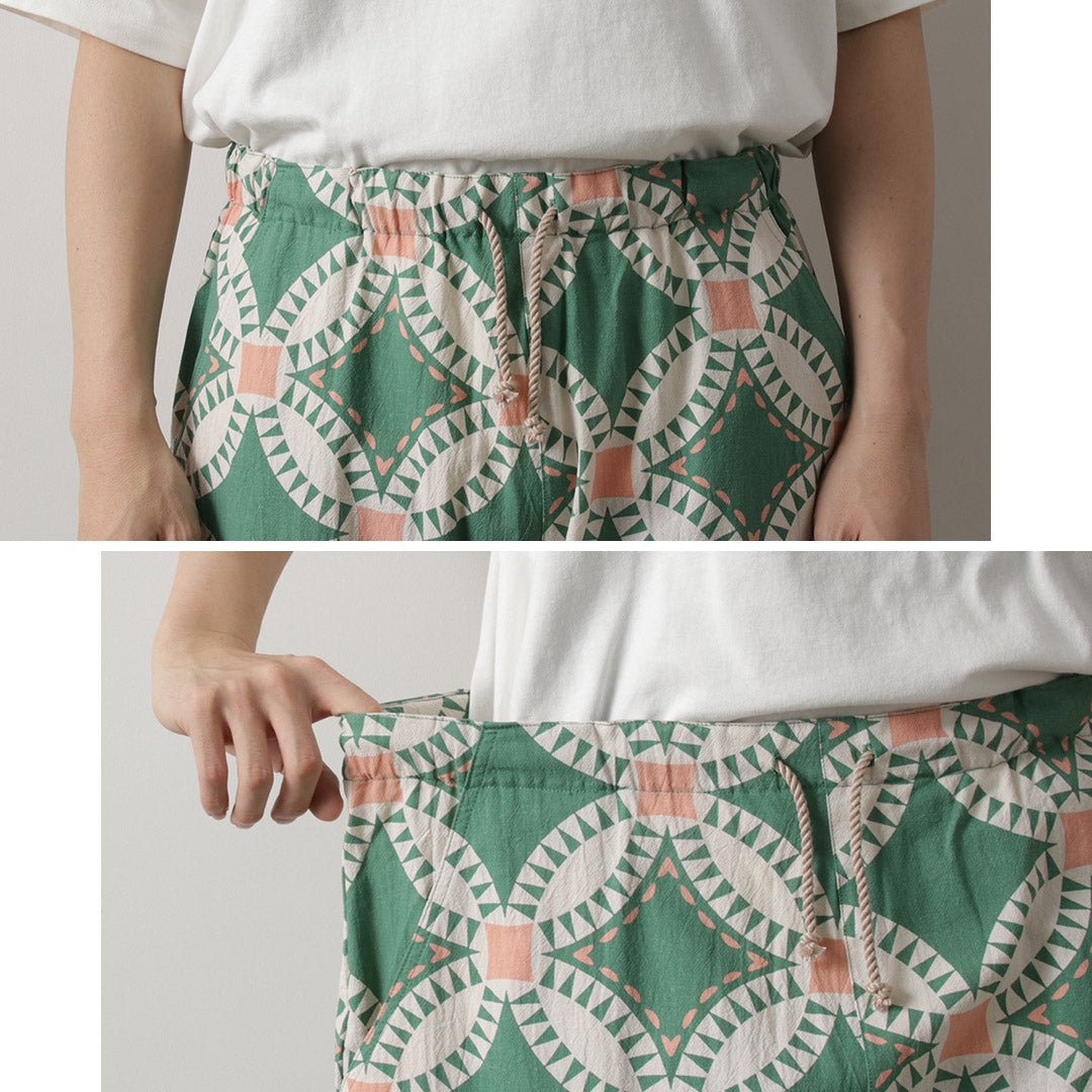 HAVE A GRATEFUL DAY / Ample Easy Pants Vintage Quilt Print
