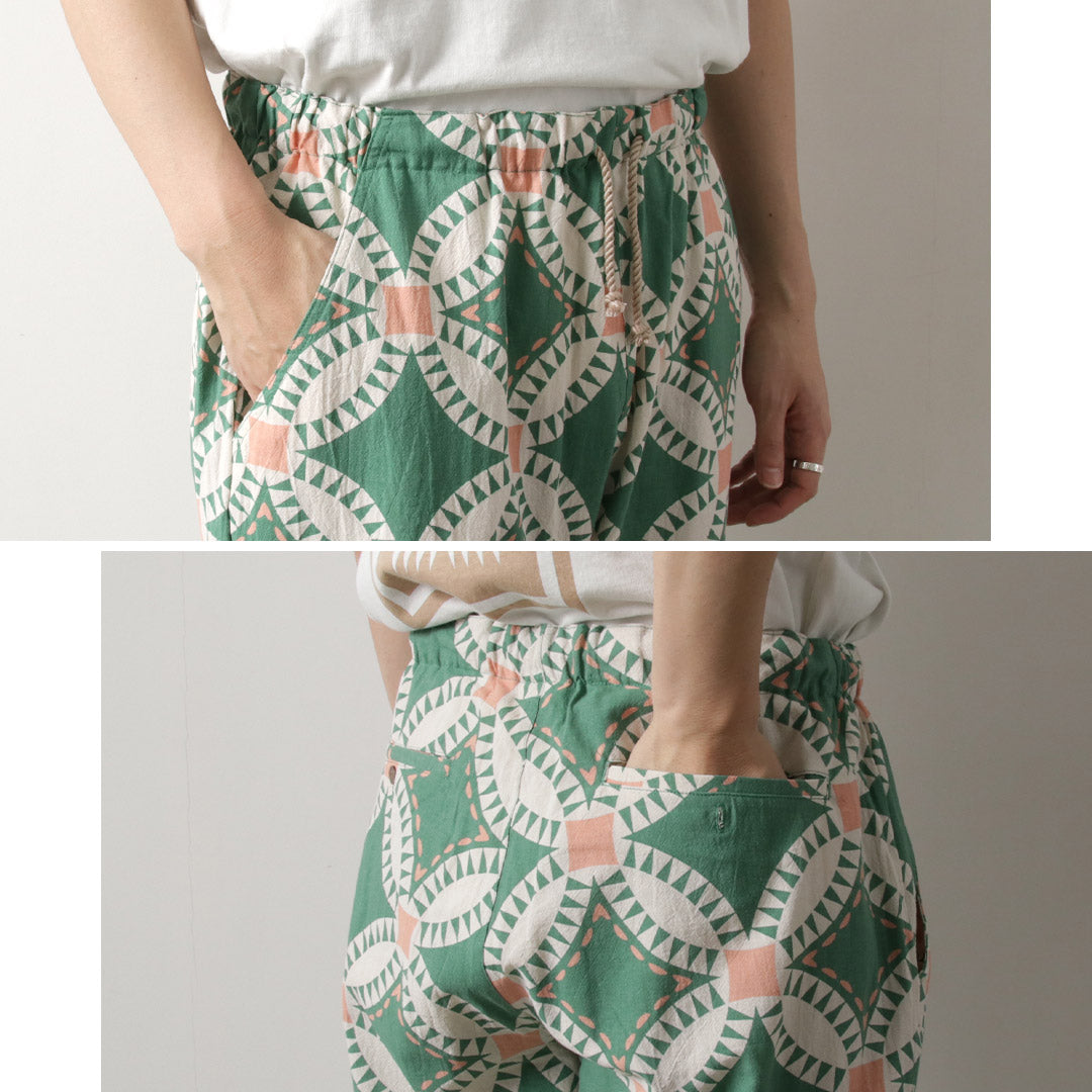 HAVE A GRATEFUL DAY / Ample Easy Pants Vintage Quilt Print