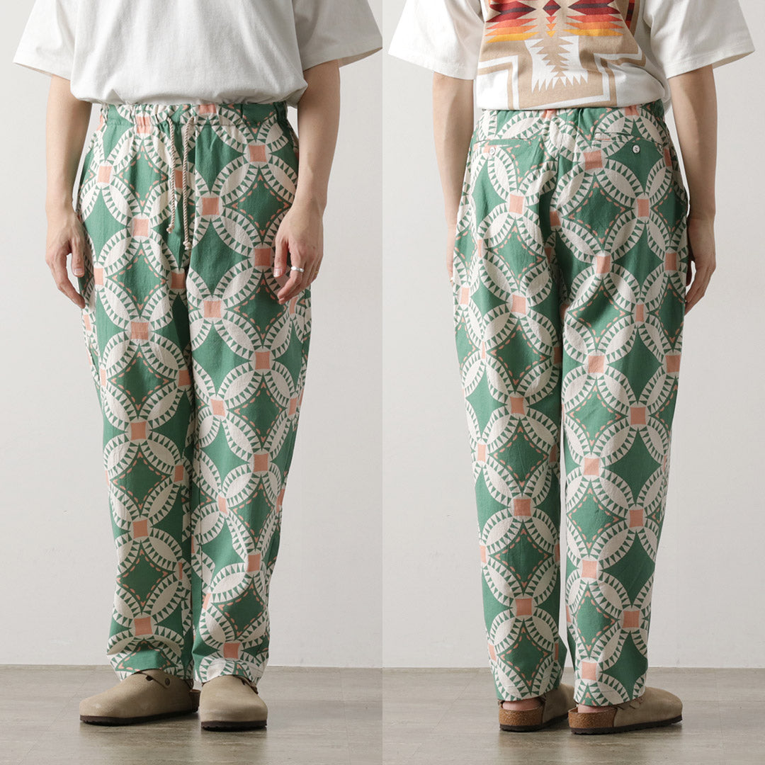 HAVE A GRATEFUL DAY / Ample Easy Pants Vintage Quilt Print
