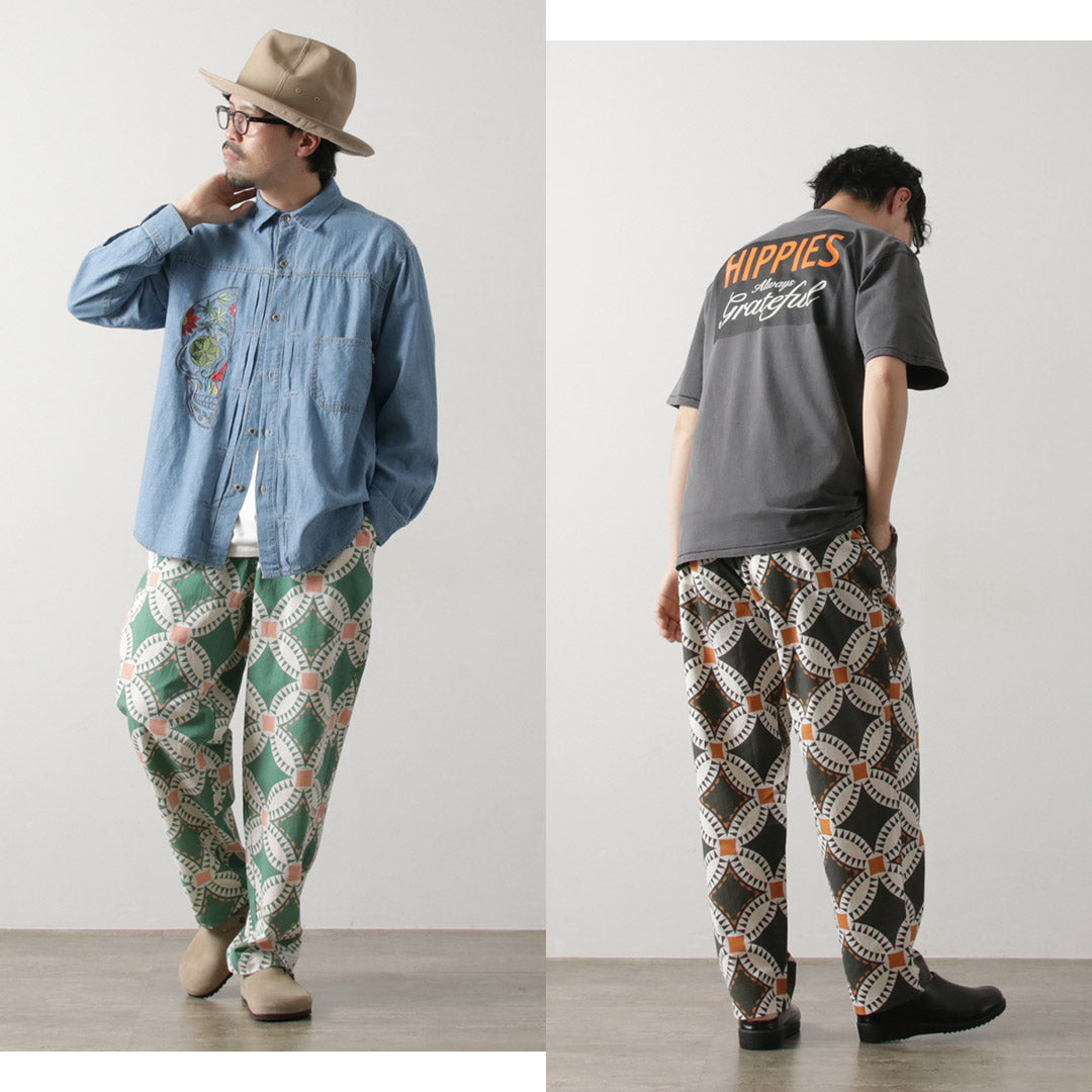 HAVE A GRATEFUL DAY / Ample Easy Pants Vintage Quilt Print