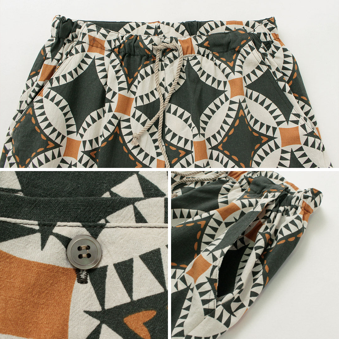 HAVE A GRATEFUL DAY / Ample Easy Pants Vintage Quilt Print
