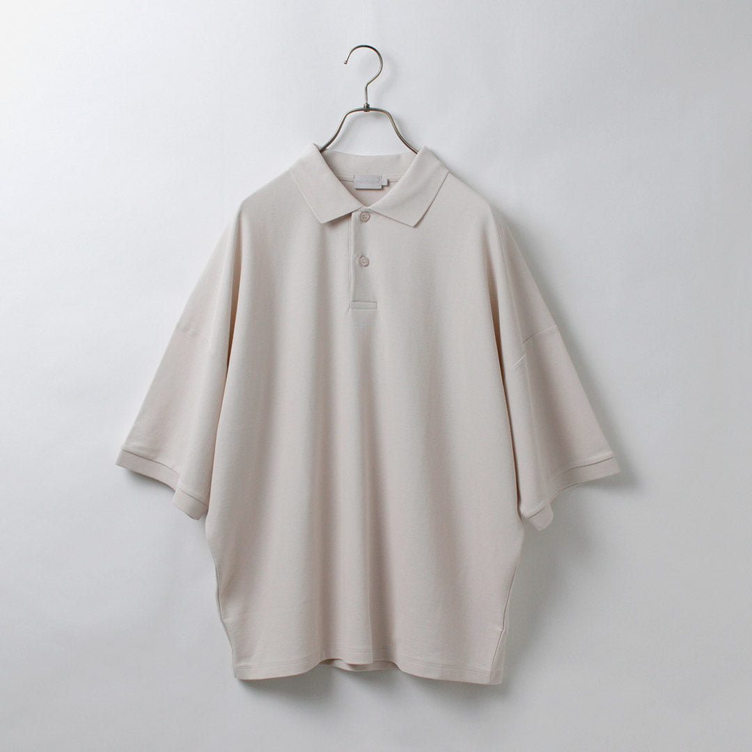 HANDVAERK / Short Sleeve Tapered Big Pique Polo Shirt