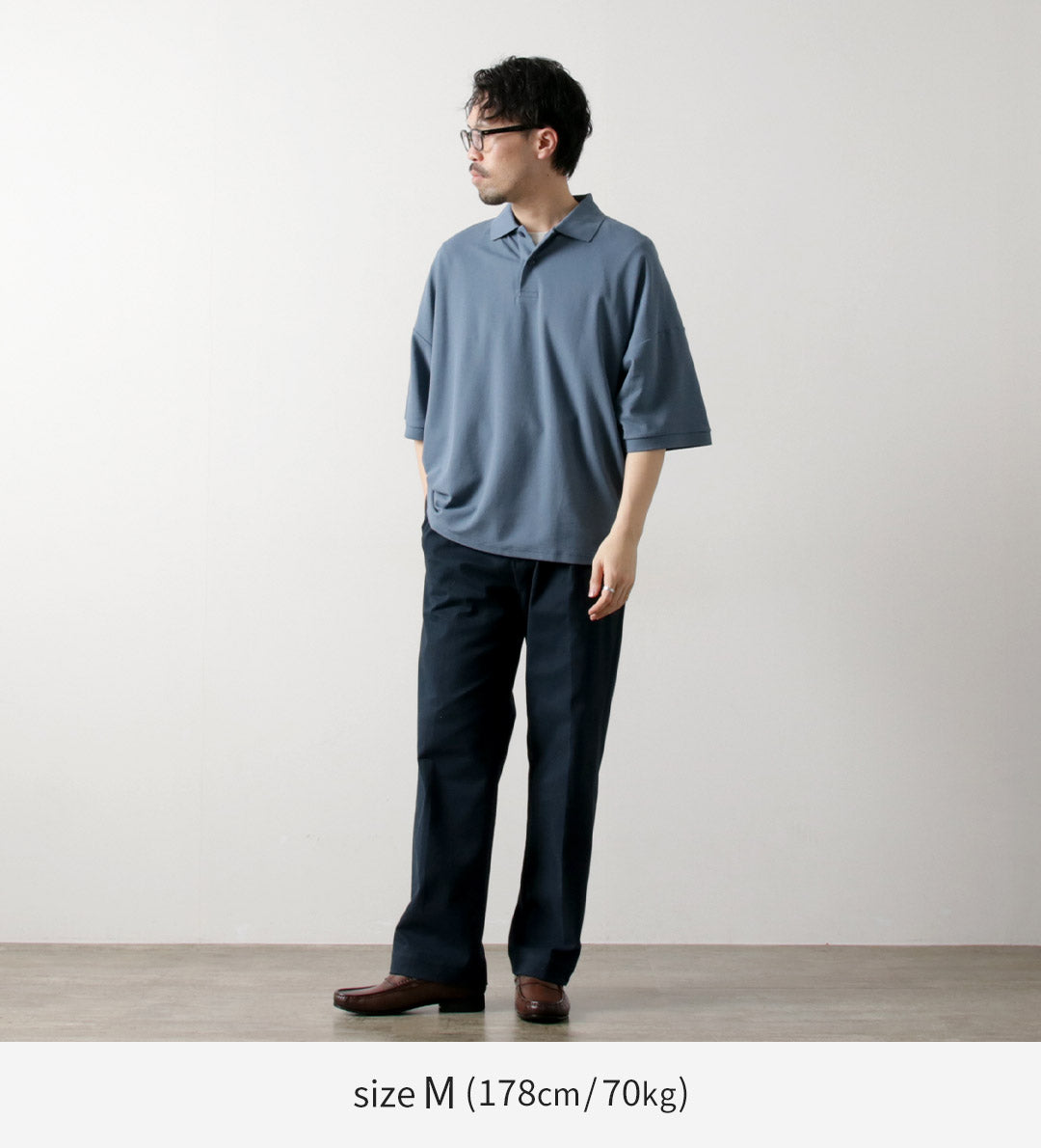 HANDVAERK / Short Sleeve Tapered Big Pique Polo Shirt
