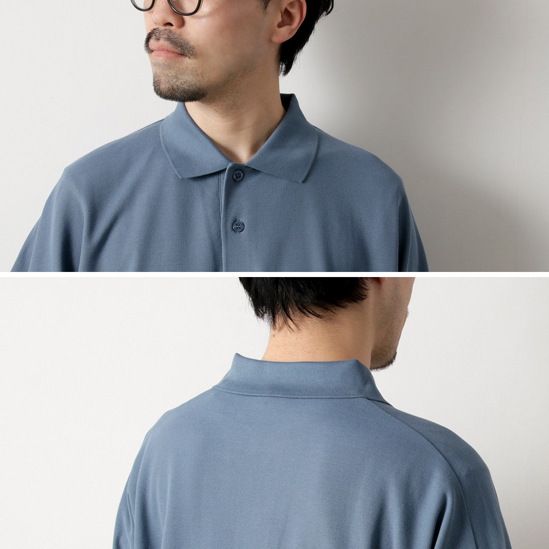 HANDVAERK / Short Sleeve Tapered Big Pique Polo Shirt