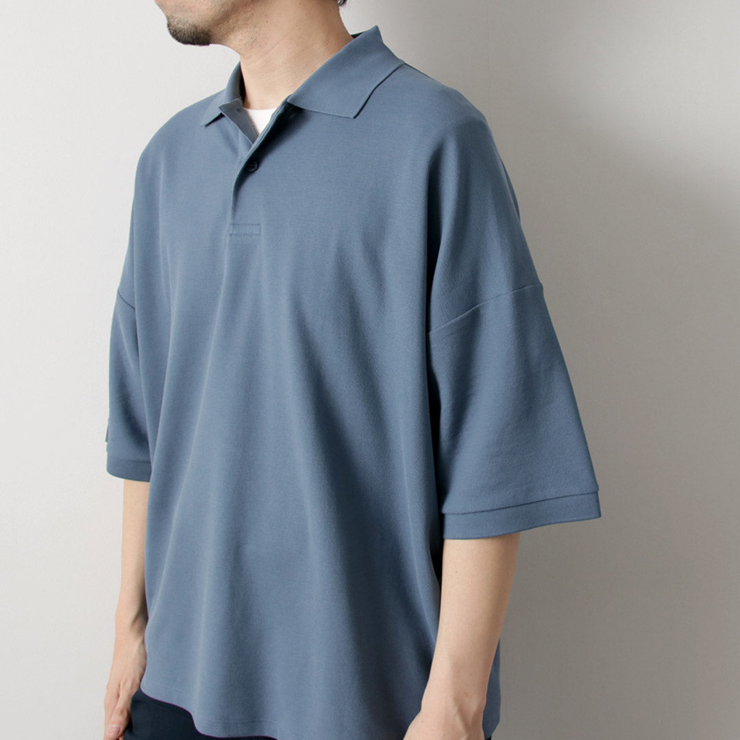 HANDVAERK / Short Sleeve Tapered Big Pique Polo Shirt