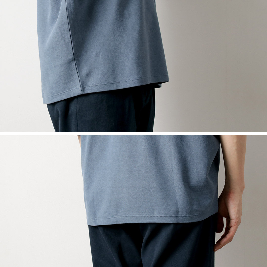 HANDVAERK / Short Sleeve Tapered Big Pique Polo Shirt
