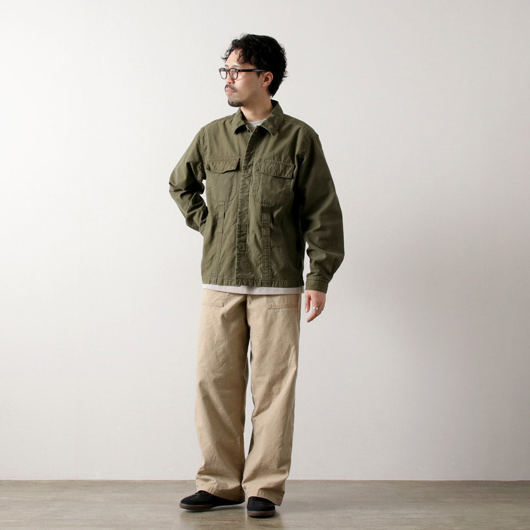 JAPAN BLUE JEANS / Wide Baker Pants Sulphur-dyed Back Satin