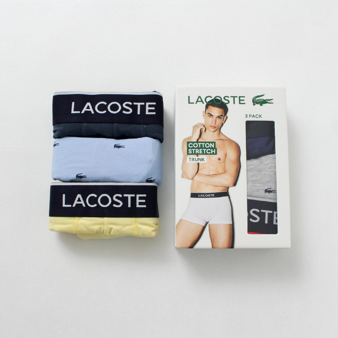 LACOSTE / Small Crocodile 3-pack Boxer Shorts