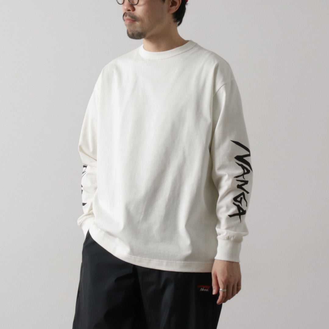 NANGA / Eco Hybrid Sleeve Logo Long Sleeve T-Shirt