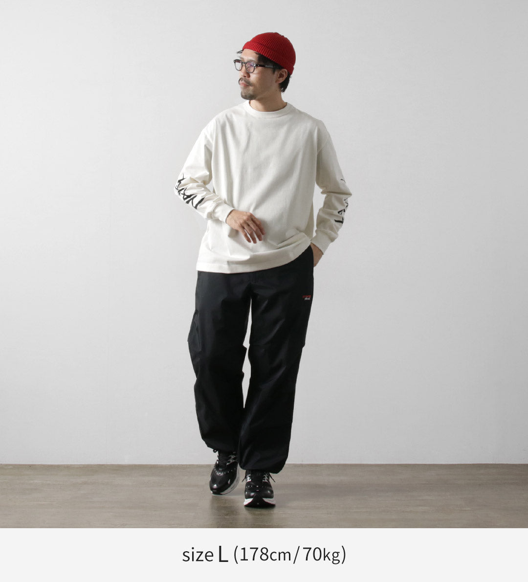 NANGA / Eco Hybrid Sleeve Logo Long Sleeve T-Shirt