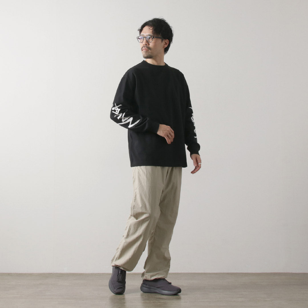 NANGA / Eco Hybrid Sleeve Logo Long Sleeve T-Shirt