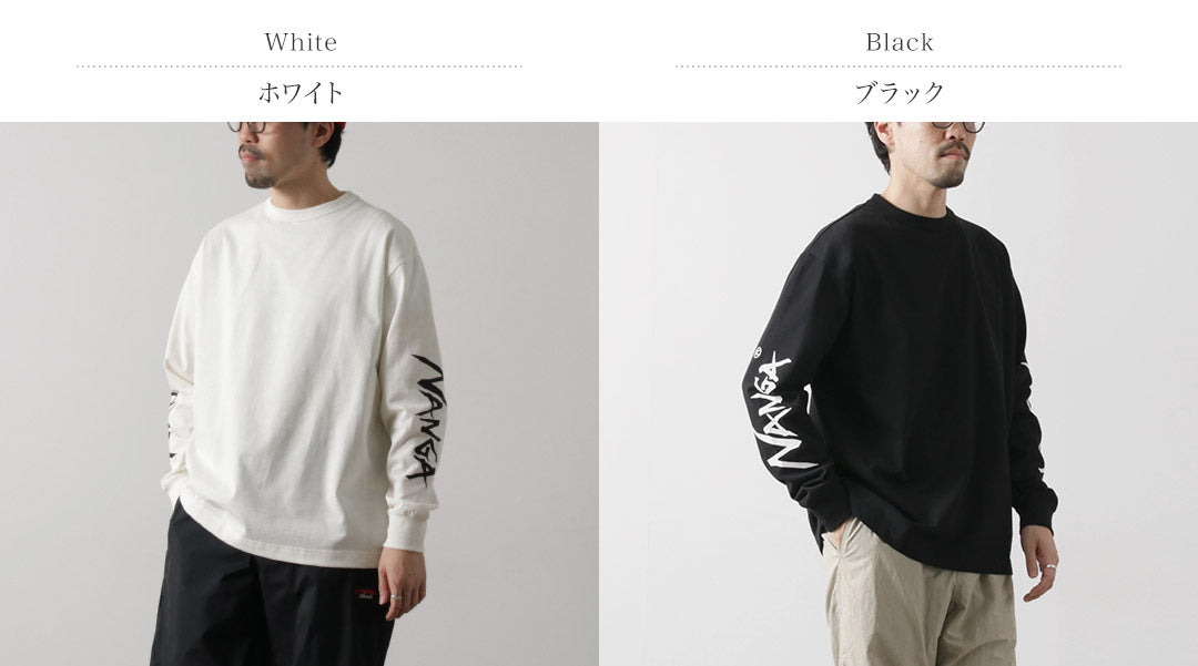 NANGA / Eco Hybrid Sleeve Logo Long Sleeve T-Shirt