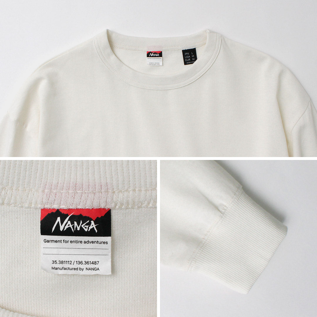 NANGA / Eco Hybrid Sleeve Logo Long Sleeve T-Shirt