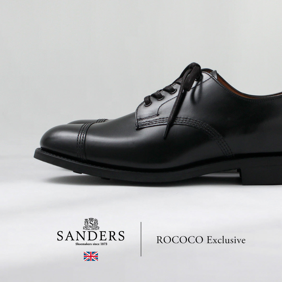 SANDERS / 1128BC Smooth Leather Military Derby Shoes