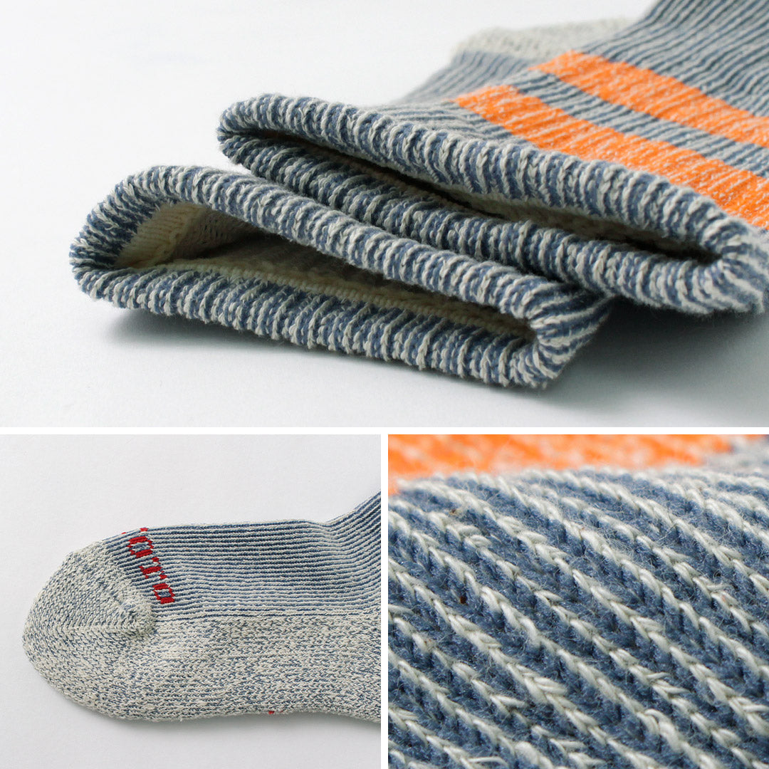 ROTOTO / R1589 Pile Stripe Marl Socks