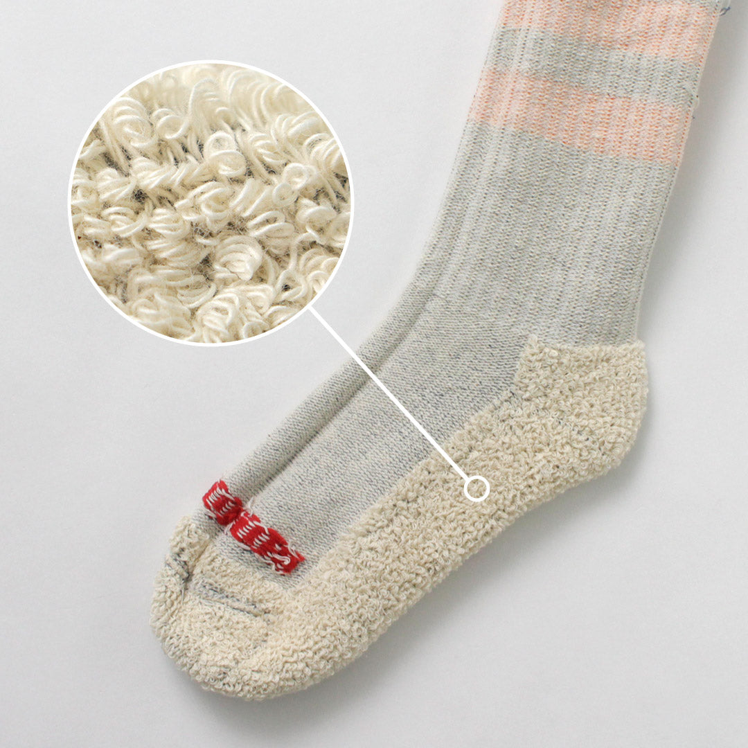 ROTOTO / R1589 Pile Stripe Marl Socks