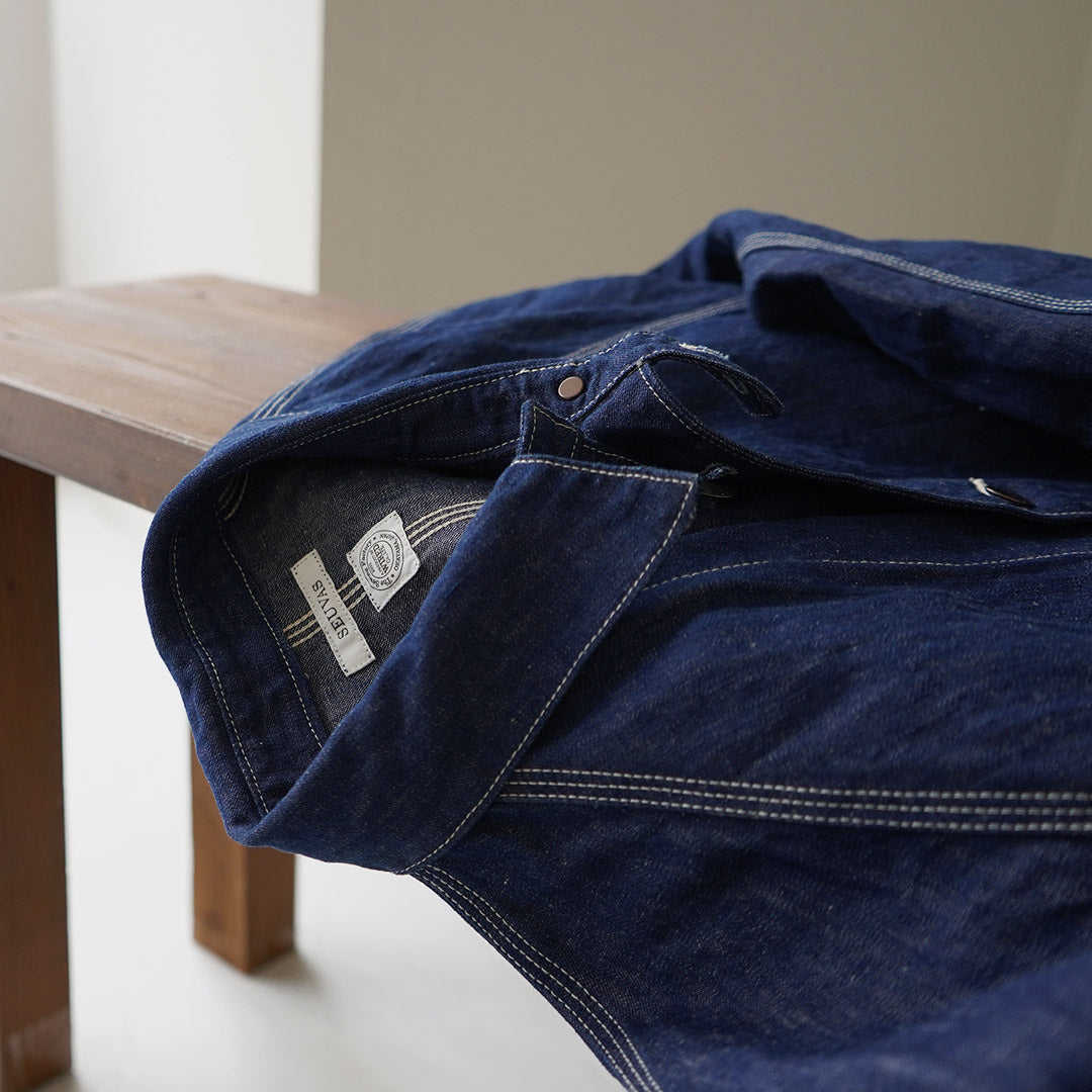 SEUVAS / Linen Denim Coverall