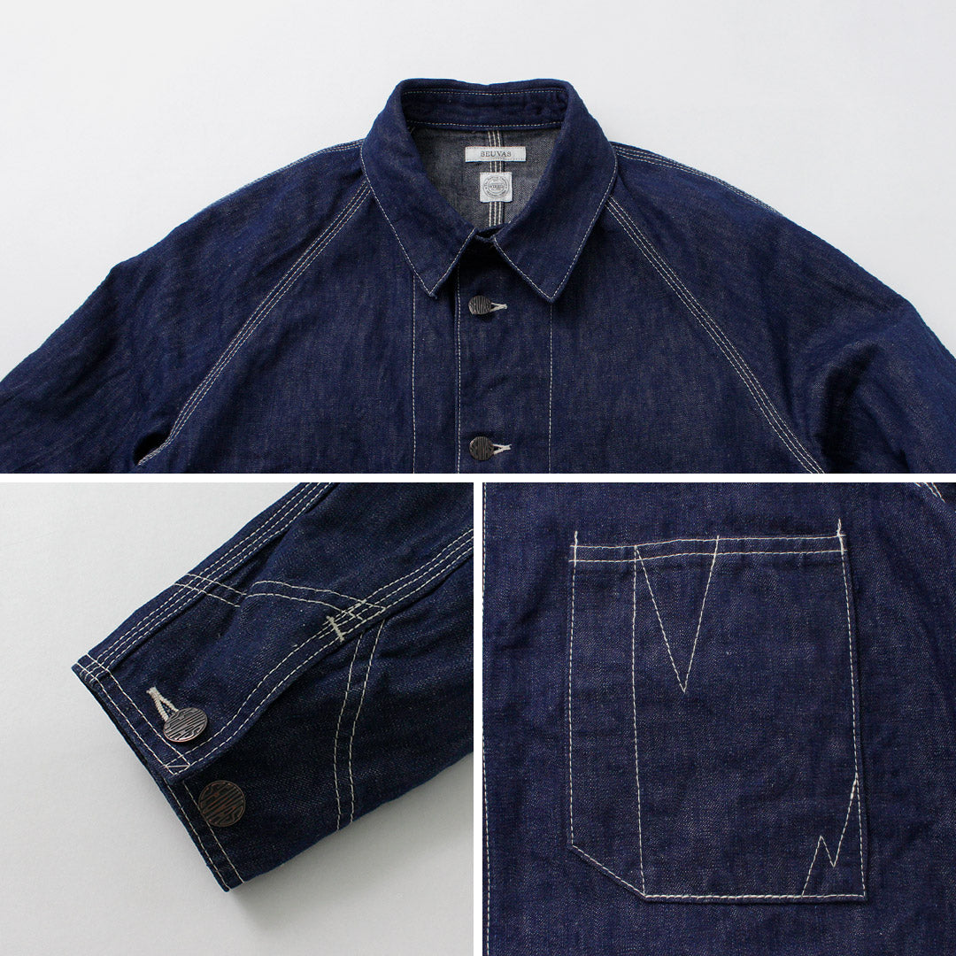 SEUVAS / Linen Denim Coverall