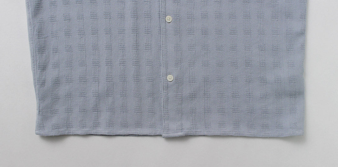 WAX LONDON / Didcot Short Sleeve Shirt Open Wave Grid
