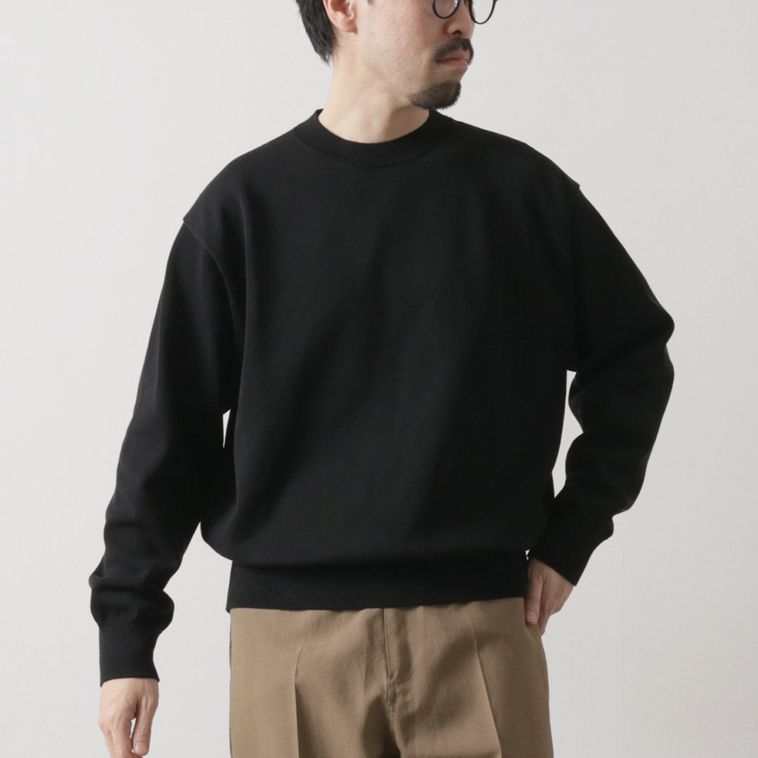 YONETOMI NEW BASIC / Pull rigide en tricot de coton Sea Island