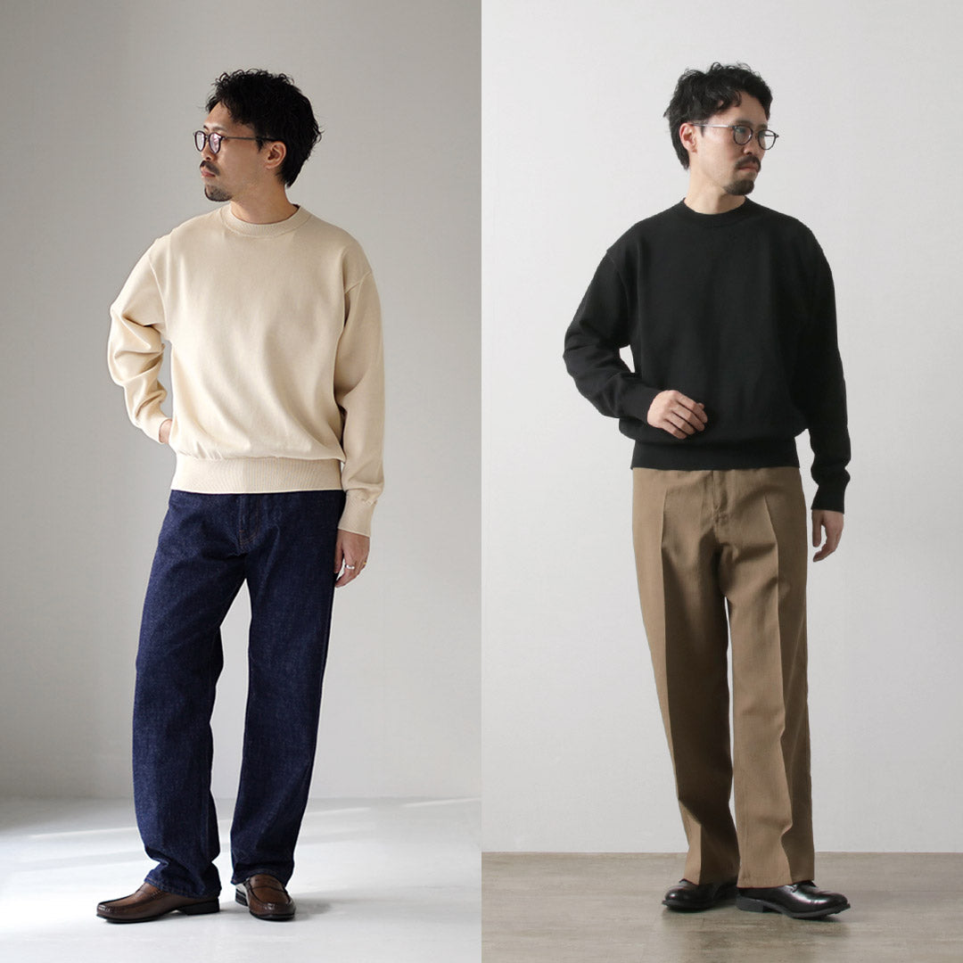 YONETOMI NEW BASIC / Pull rigide en tricot de coton Sea Island