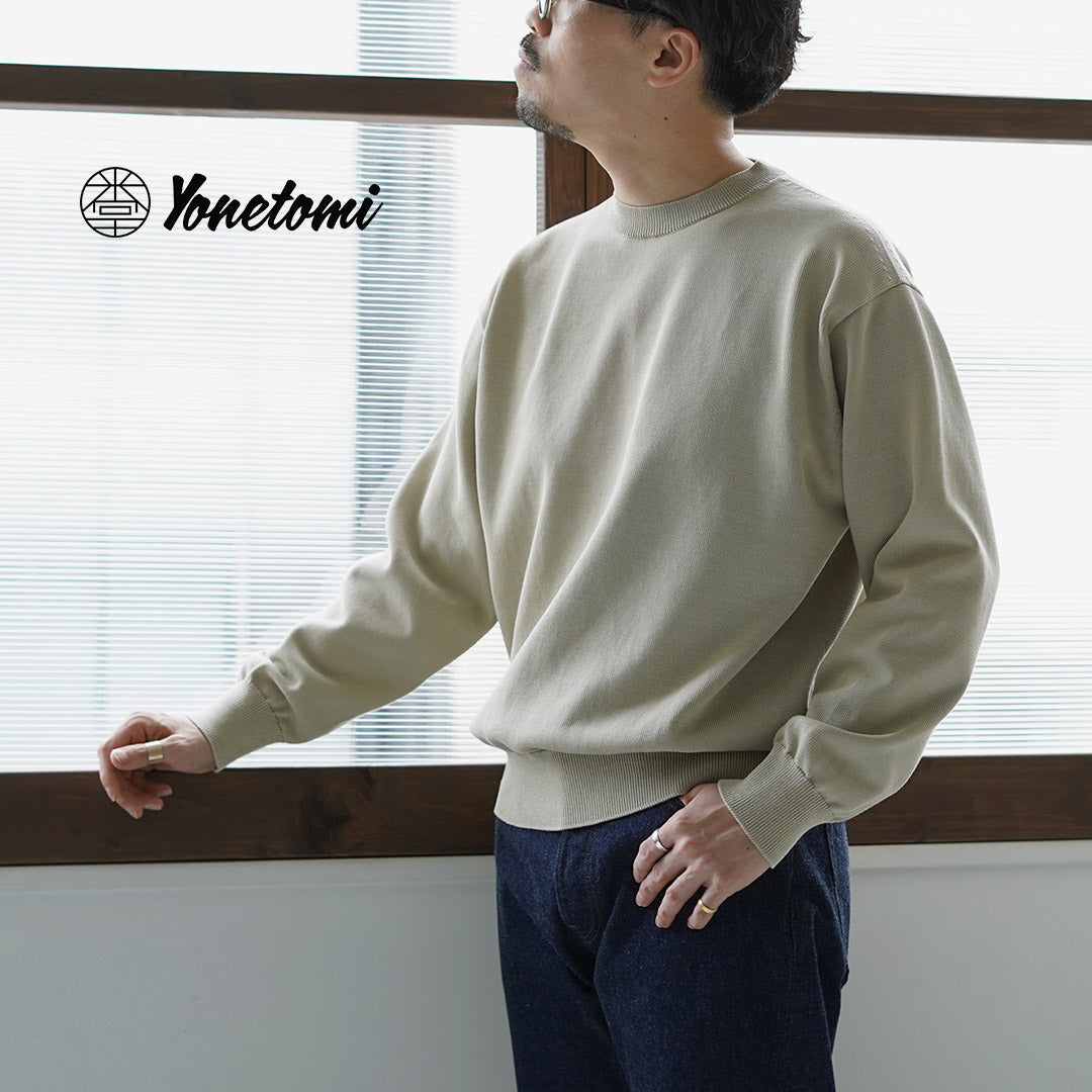 YONETOMI NEW BASIC / Pull rigide en tricot de coton Sea Island