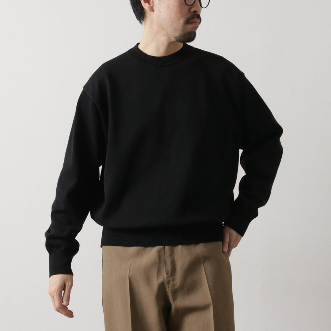 YONETOMI NEW BASIC / Rigid Sea Island Cotton Knit Pullover