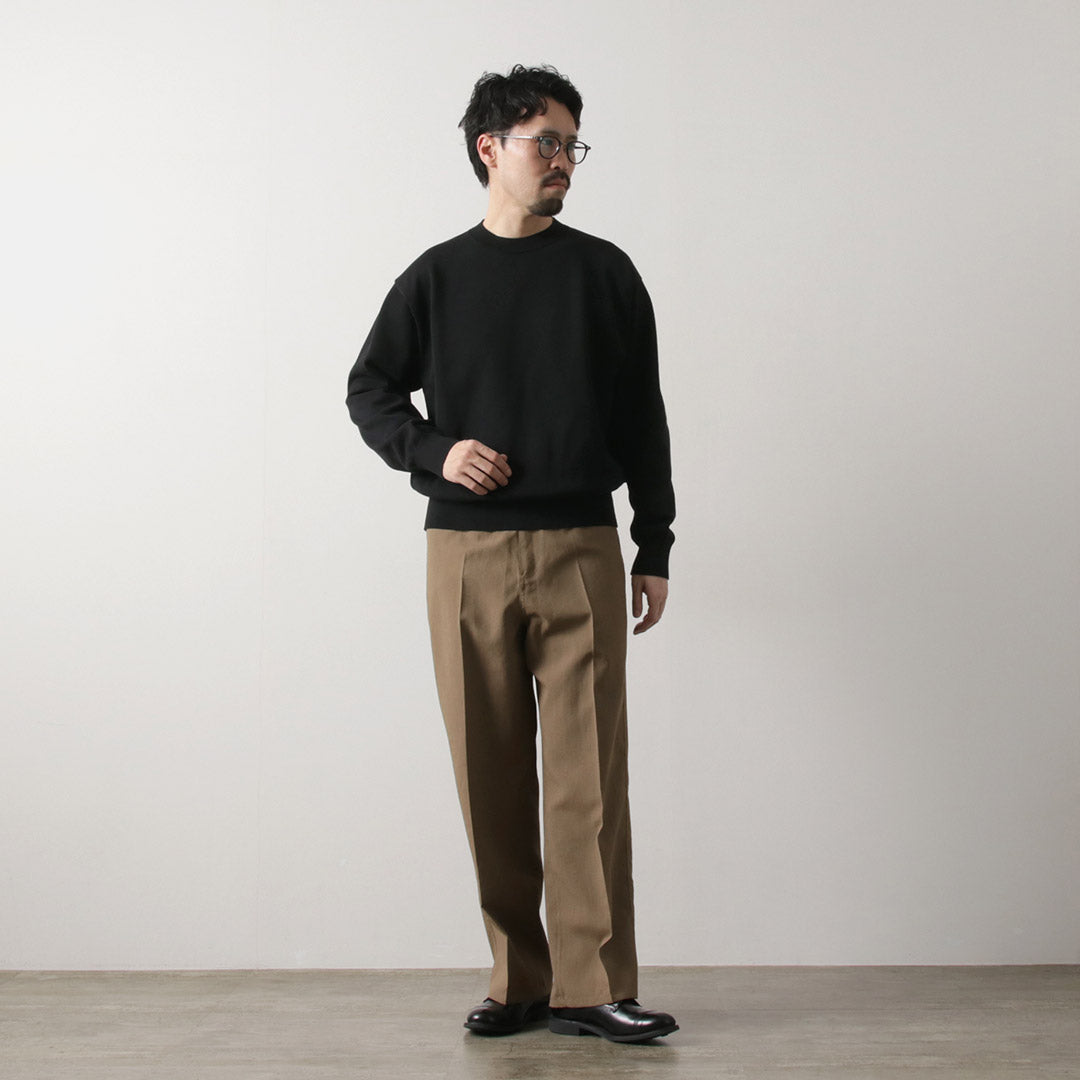 YONETOMI NEW BASIC / Rigid Sea Island Cotton Knit Pullover