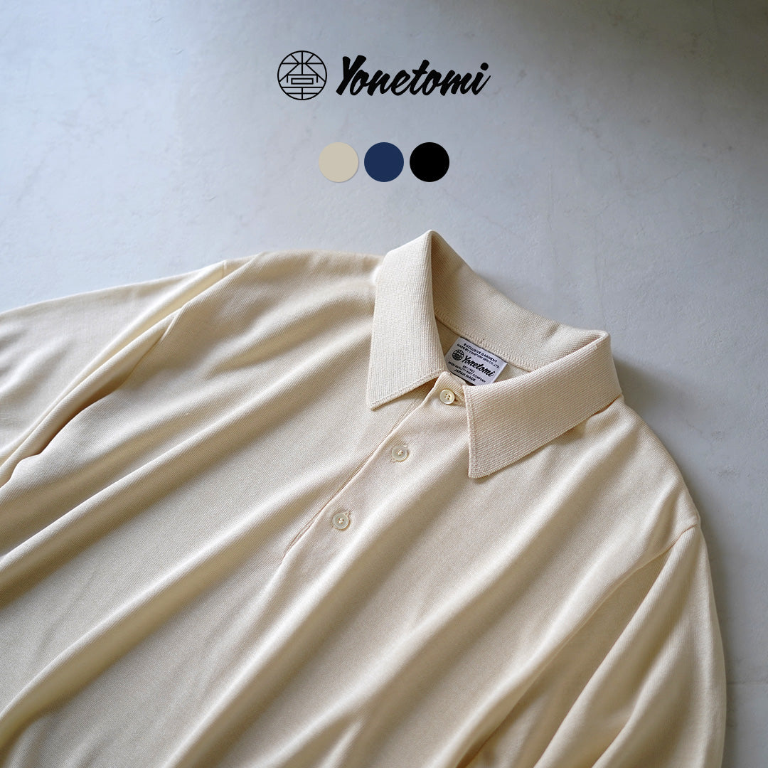 YONETOMI NEW BASIC / Silk Knit Polo Shirt