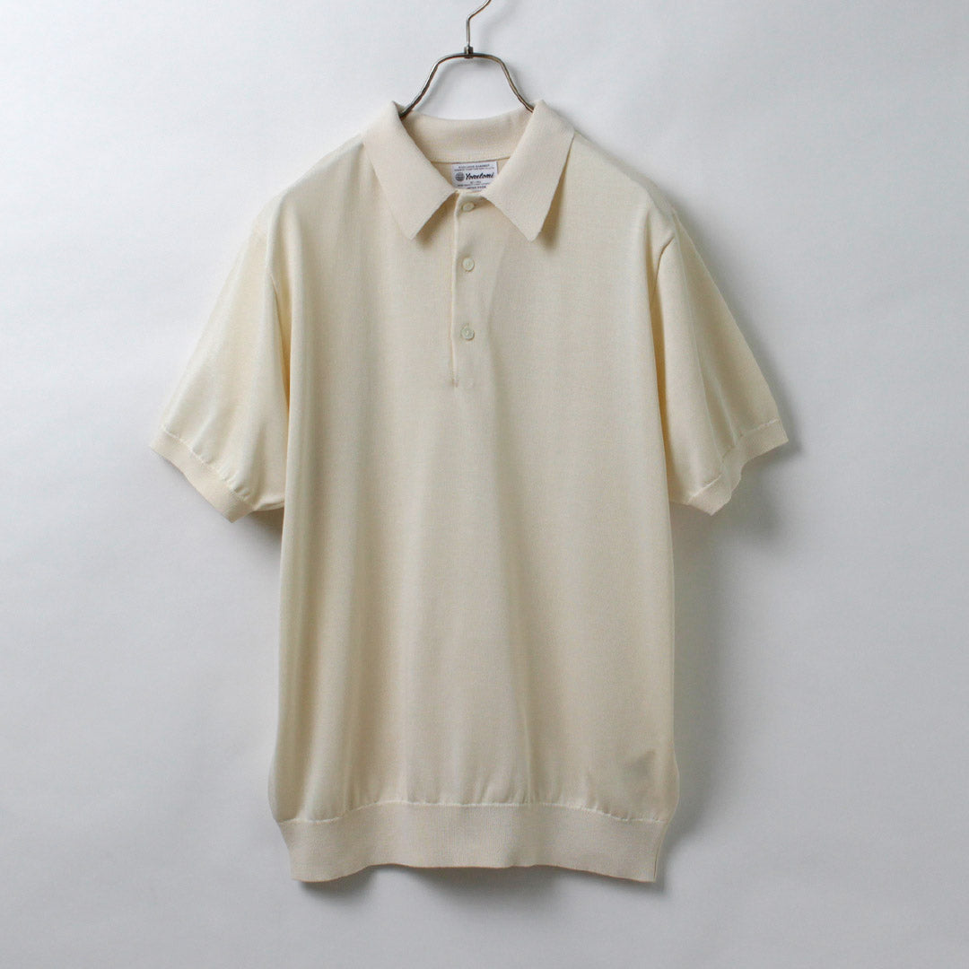 YONETOMI NEW BASIC / Silk Knit Polo Shirt