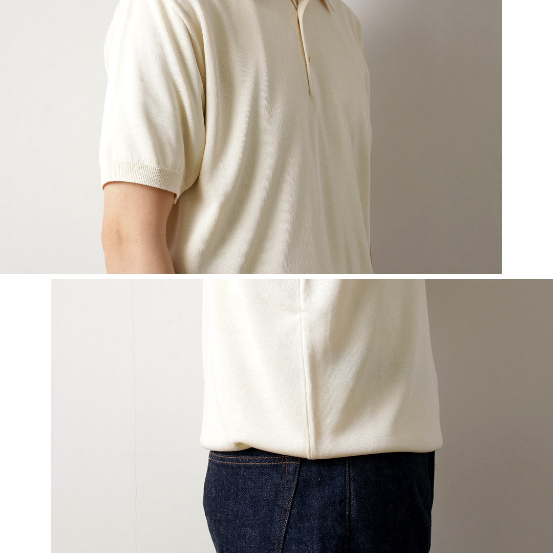 YONETOMI NEW BASIC / Silk Knit Polo Shirt
