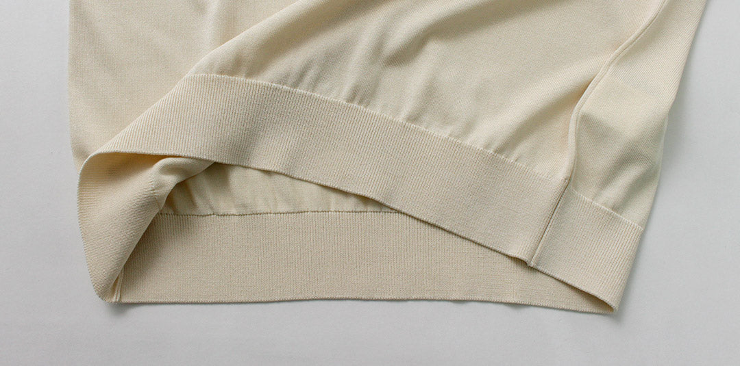 YONETOMI NEW BASIC / Silk Knit Polo Shirt