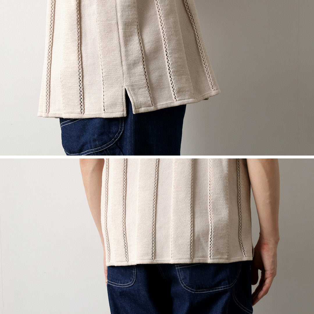 COOHEM / Links Stripe Knit Shirt