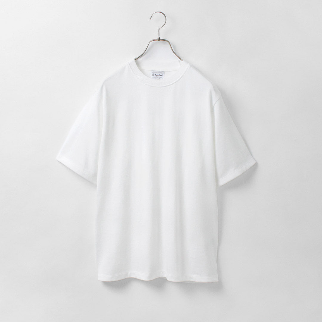 YONETOMI NEW BASIC / Rigid Sea Island Cotton Horizontal Round Body Knit T-Shirt