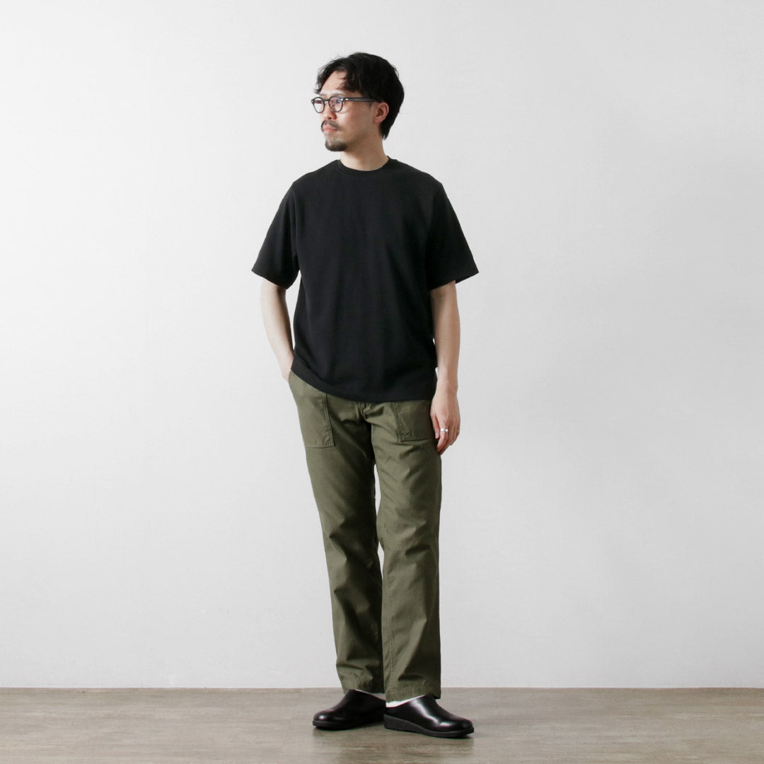 YONETOMI NEW BASIC / Rigid Sea Island Cotton Horizontal Round Body Knit T-Shirt