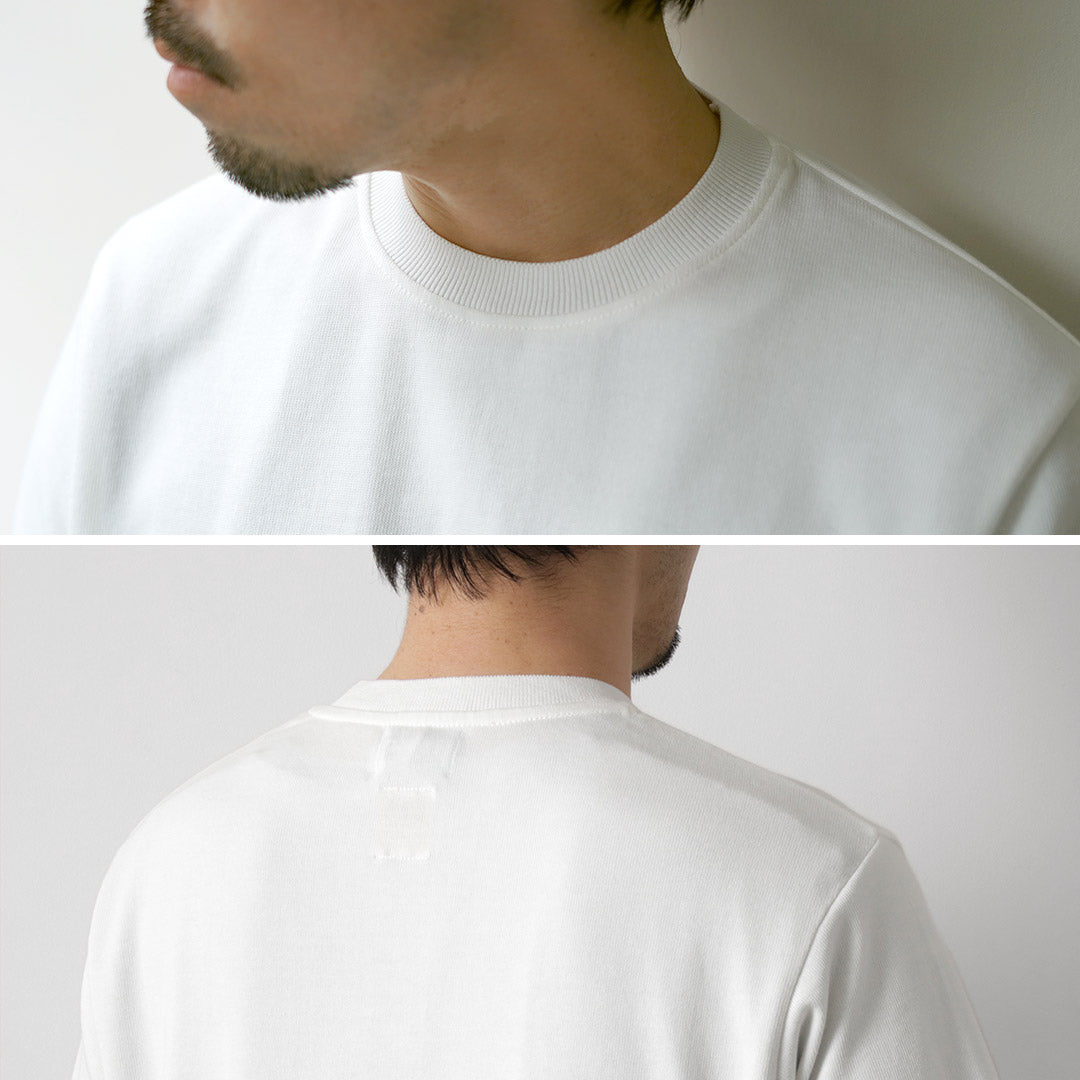 YONETOMI NEW BASIC / Rigid Sea Island Cotton Horizontal Round Body Knit T-Shirt