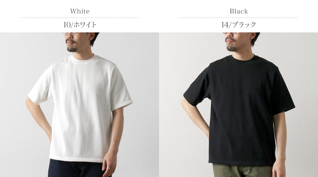 YONETOMI NEW BASIC / Rigid Sea Island Cotton Horizontal Round Body Knit T-Shirt