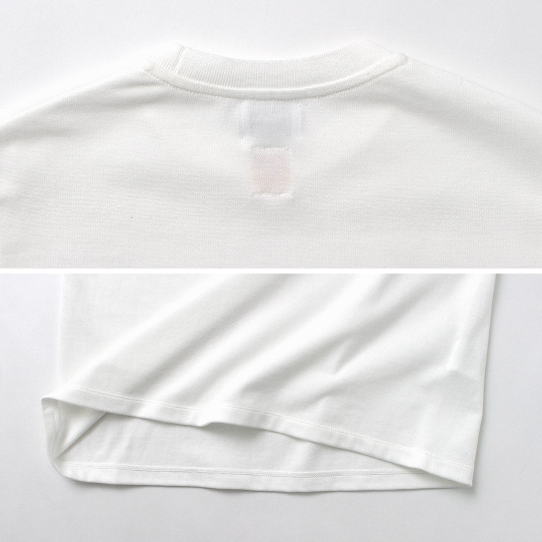 YONETOMI NEW BASIC / Rigid Sea Island Cotton Horizontal Round Body Knit T-Shirt