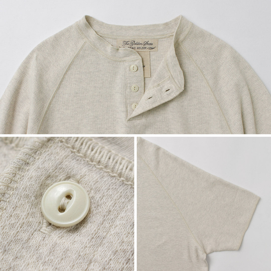 REMI RELIEF / Double Tuck Henry Neck Short Sleeve T-Shirt