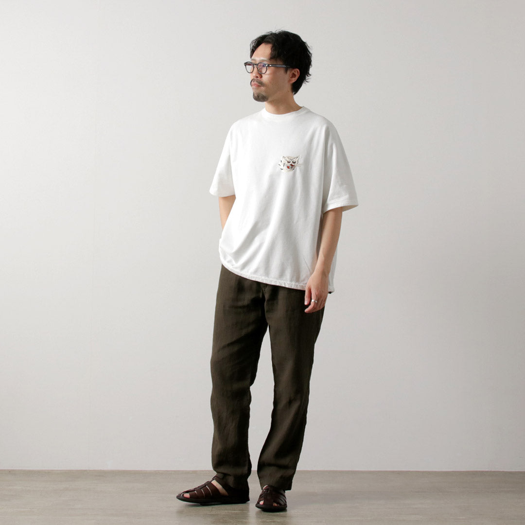 REMI RELIEF / SP processed Shelly Piled Short Sleeve Crew T-Shirt (Tiger)