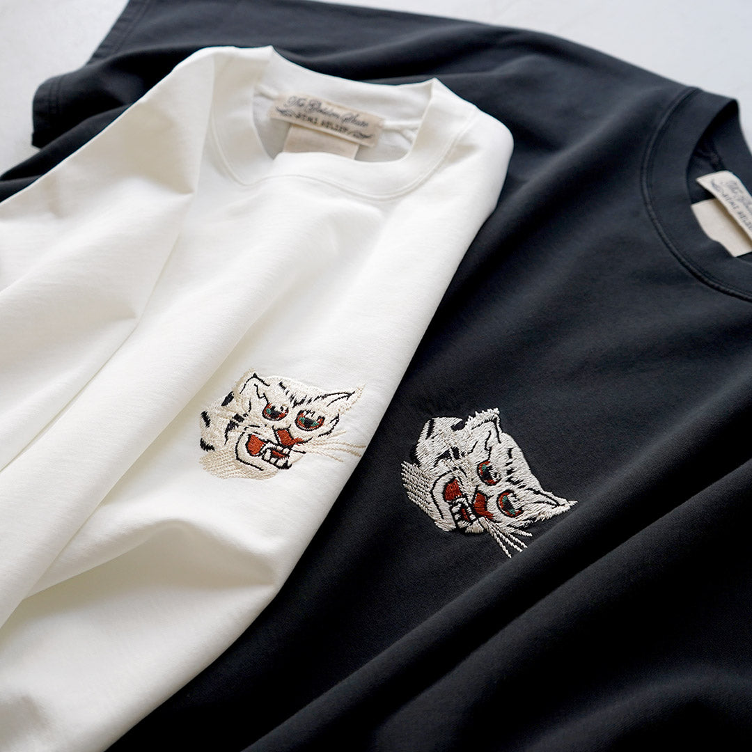 REMI RELIEF / SP processed Shelly Piled Short Sleeve Crew T-Shirt (Tiger)