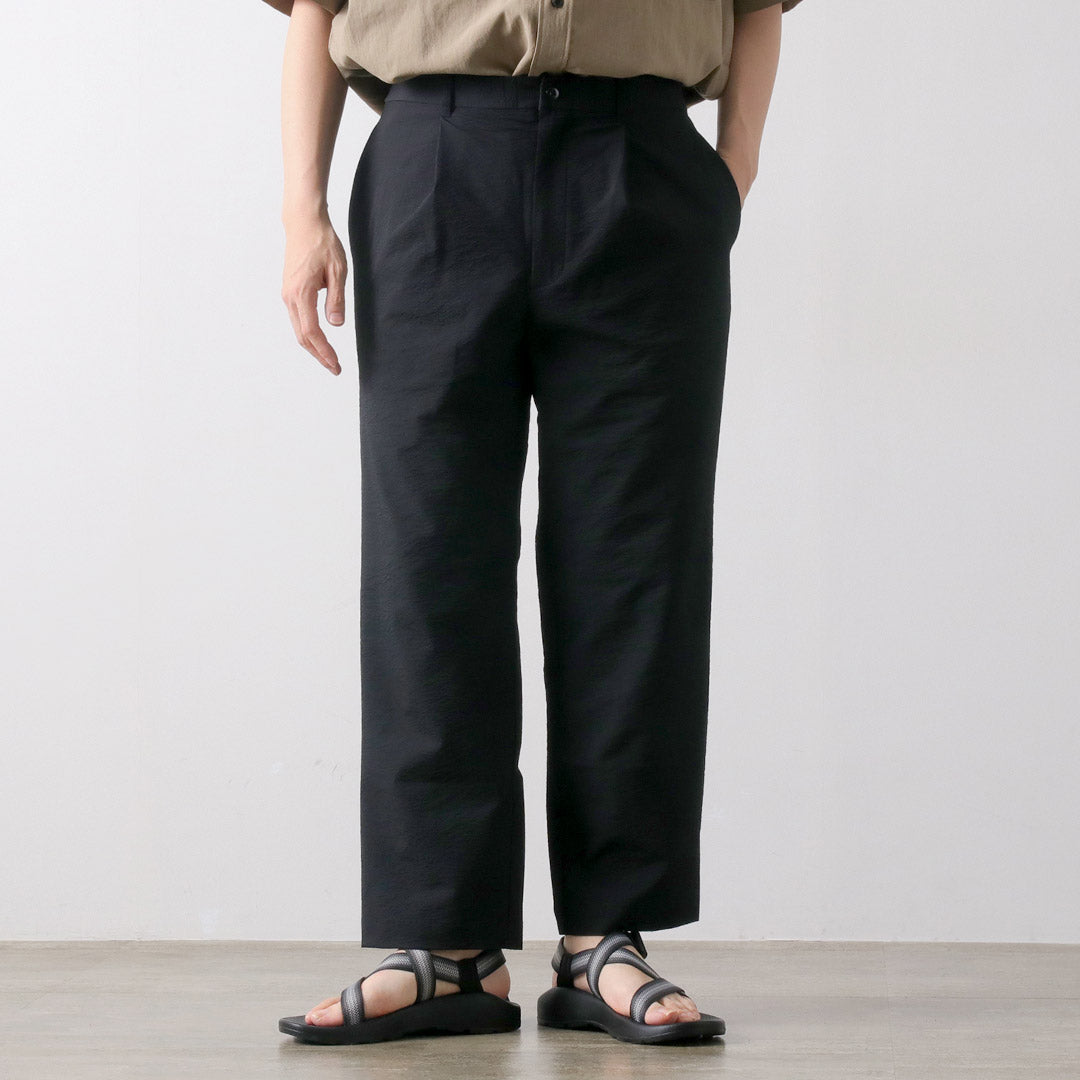 THOUSAND MILE / Seersucker Easy Tuck Trousers