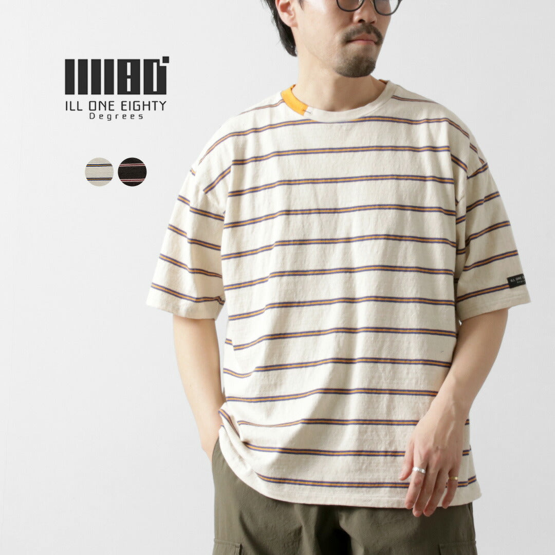 ILL ONE EIGHTY / Retro Striped T-Shirt