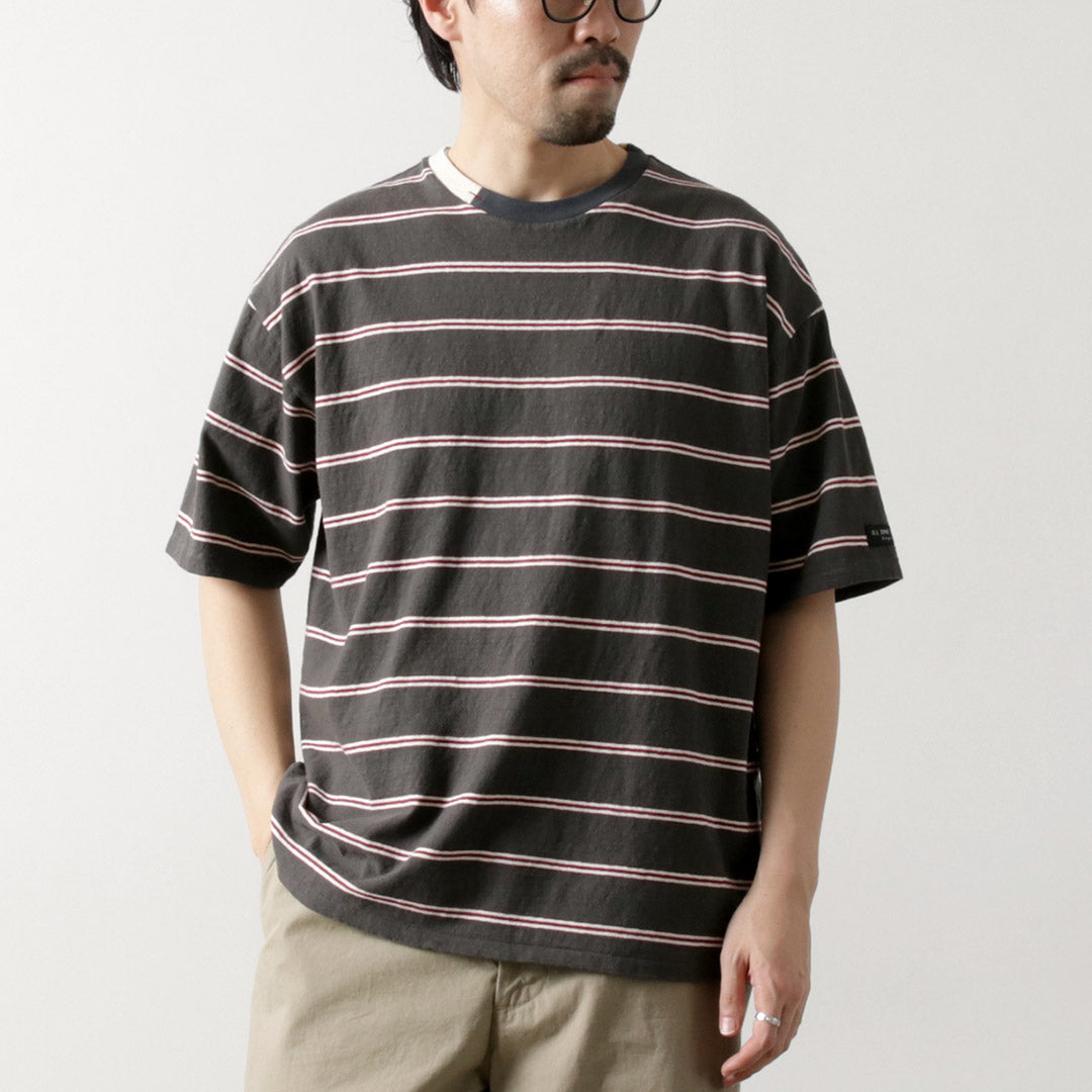 ILL ONE EIGHTY / Retro Striped T-Shirt