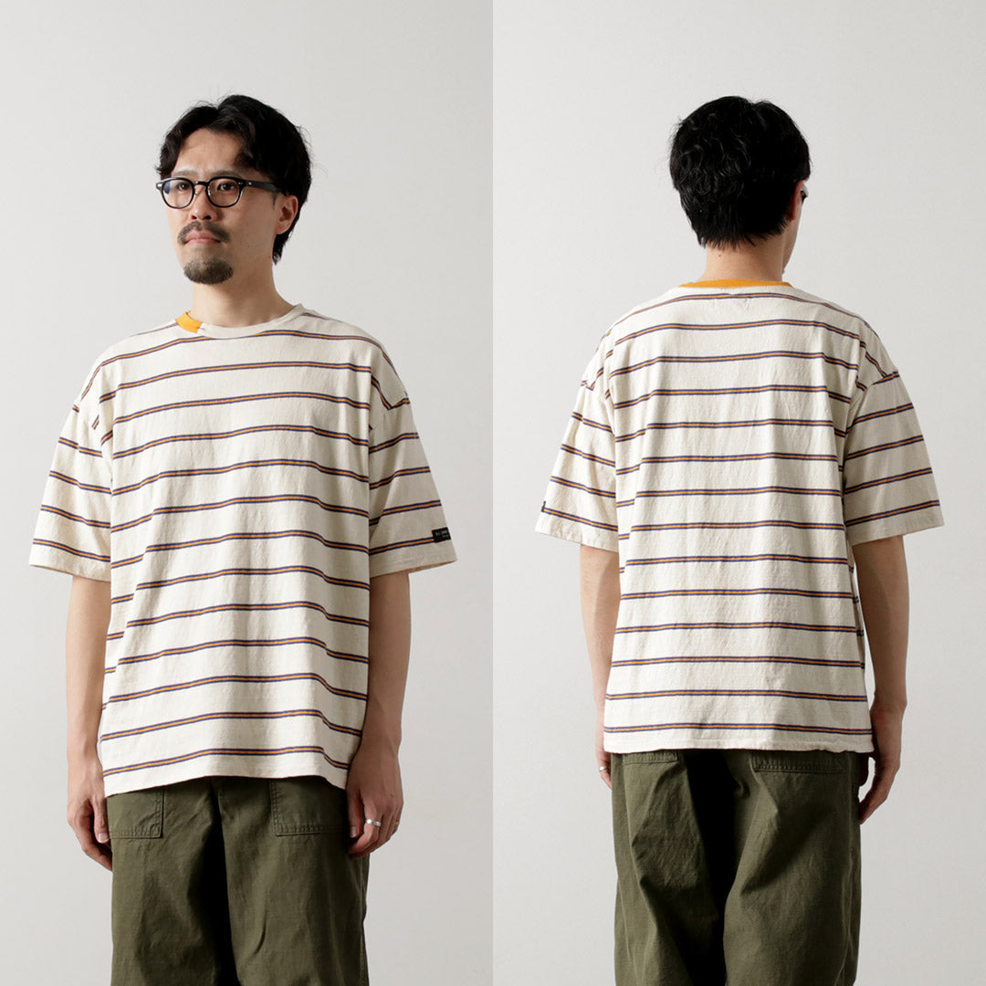 ILL ONE EIGHTY / Retro Striped T-Shirt