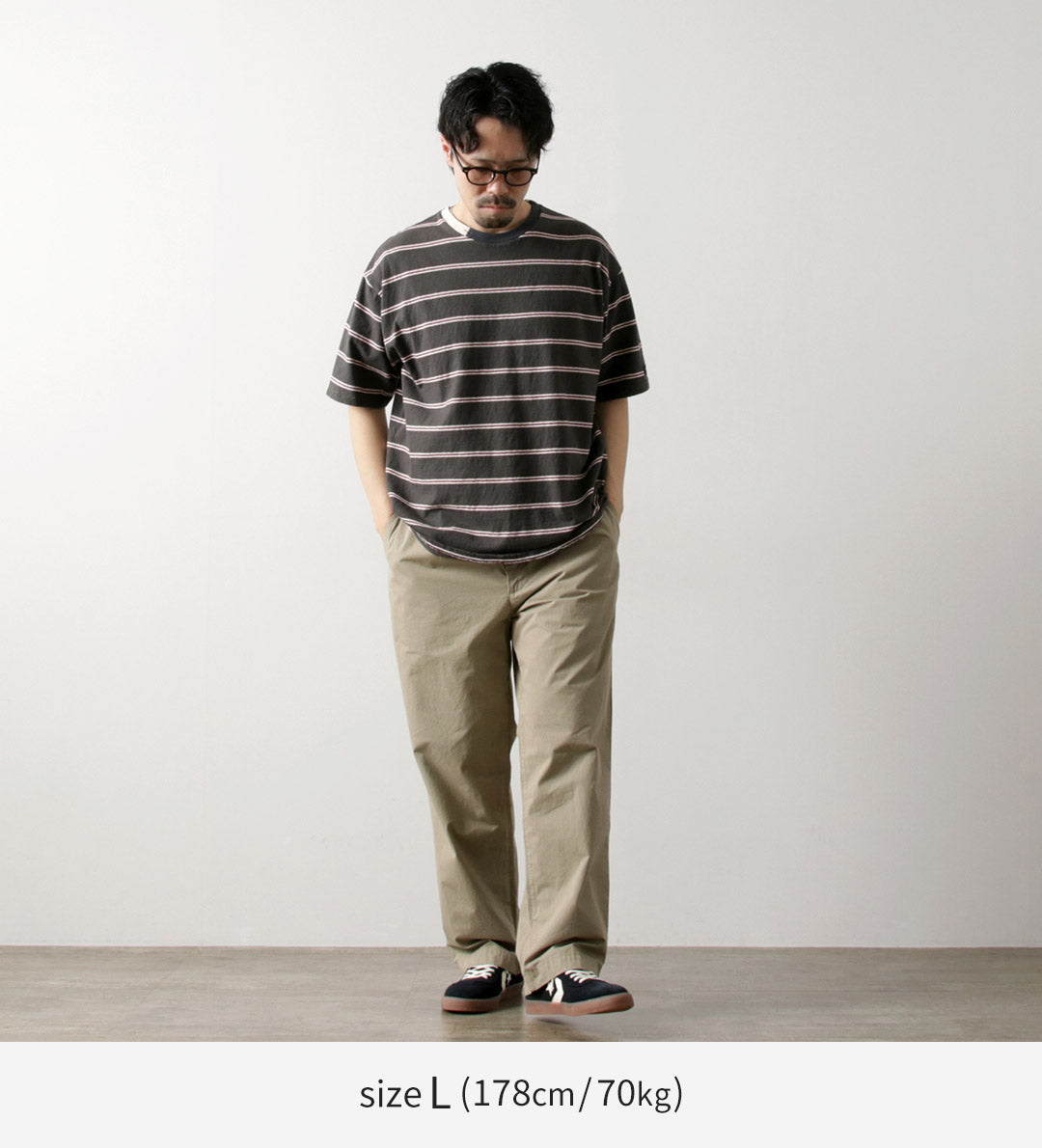 ILL ONE EIGHTY / Retro Striped T-Shirt