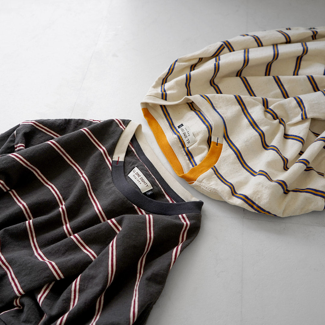 ILL ONE EIGHTY / Retro Striped T-Shirt