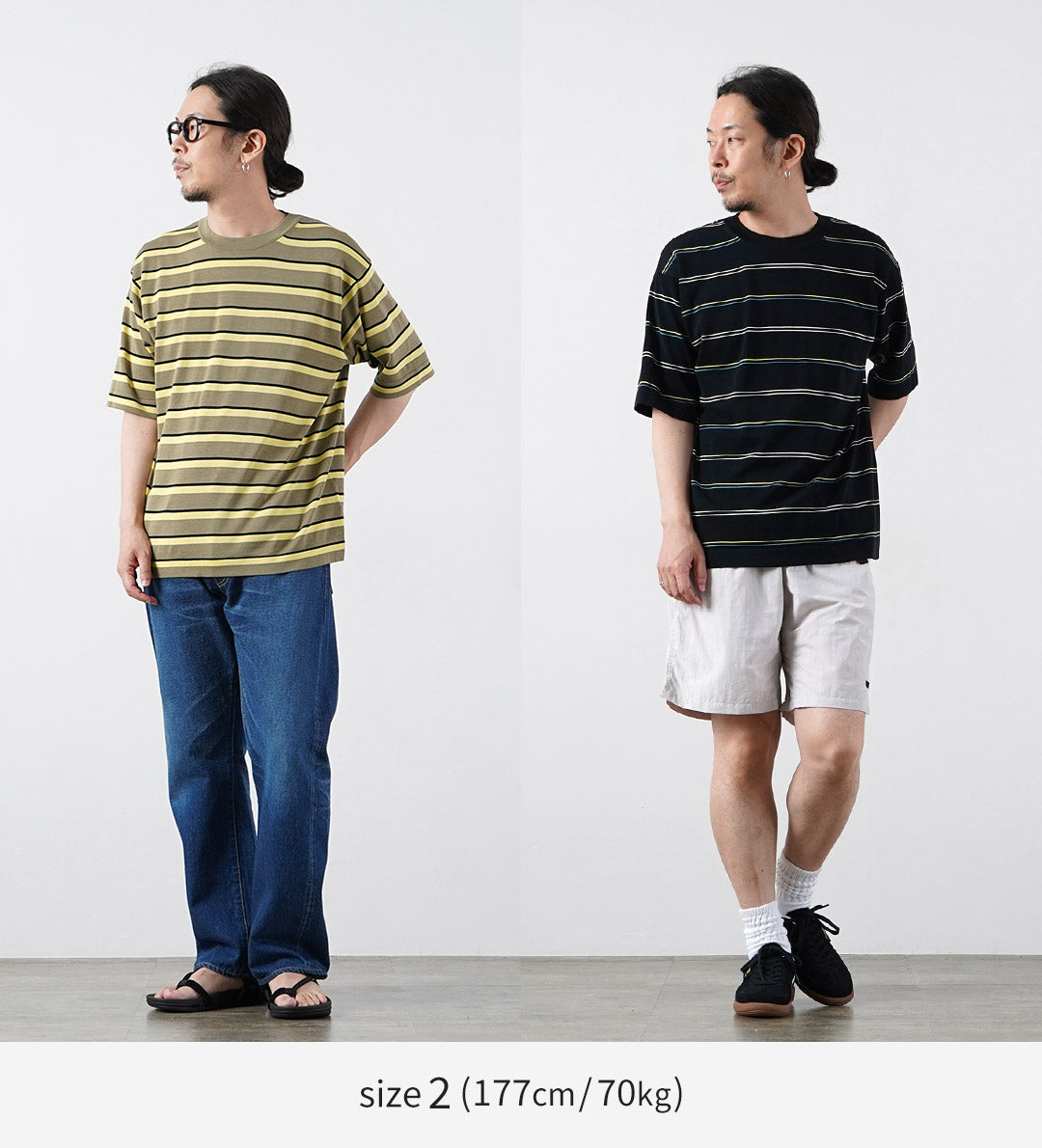 RYE TENDER / Centre Tee Stripe T-Shirt
