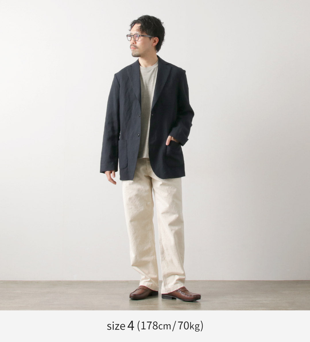 FUJITO / Linen Wool Tropical N.O.UN 2B Jacket