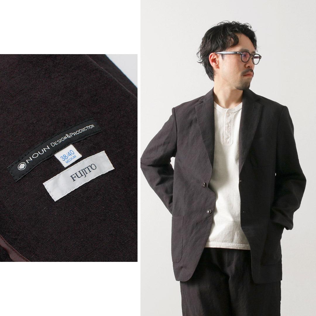 FUJITO / Linen Wool Tropical N.O.UN 2B Jacket